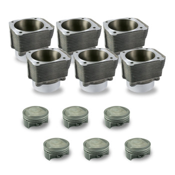 Porsche® 964 / 993 Turbo Piston 3.6L to 3.8L (slip-in cyl.) 102mm 9.3:1 Mahle® Cylinder and Piston Set 