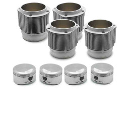 Porsche 356 912 91mm Nickies Cylinder and Piston Set inc.  9.5:1 JE Pistons Set (63.5-66.5cc chambers)