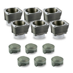 Porsche® 964 NA 3.6L to 3.8L (Ø109mm cyl.) 102mm 12.6:1 Mahle® Cylinder and Piston Set 
