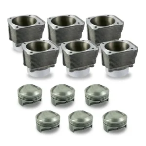 Porsche® 993 RSR 3.6L to 3.8L (Ø109mm cyl.) 102mm 11.4:1 Mahle® Cylinder and Piston Set PS102-023