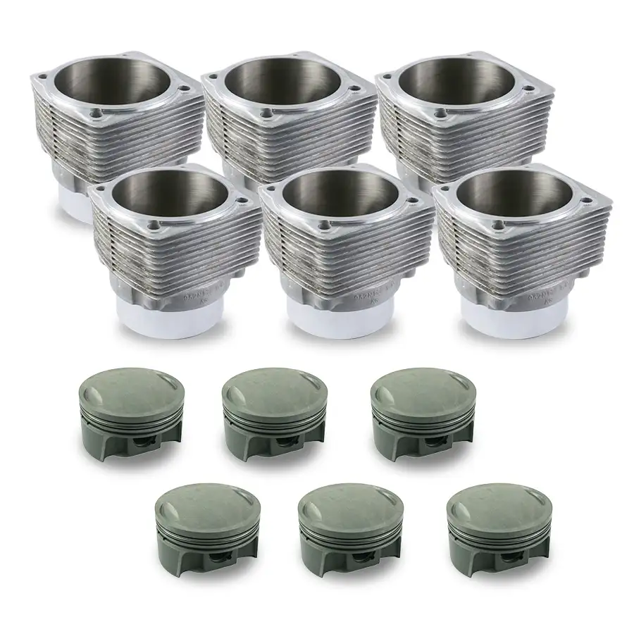 Porsche® 930 TURBO 3.3L to 3.4L (1978 - 1989) 98mm 7.7:1 Mahle® Cylinder and Piston Set PS98-009