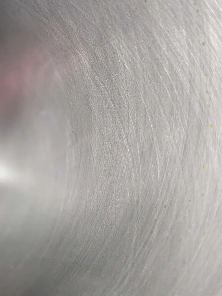 Detailed view of honed PTWA cylinder bore surface in a modern Porsche aluminum engine block