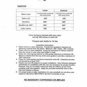 VW Type 4 Porsche 914 912E Basic 9130 Cam Kit