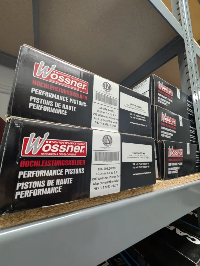 Wossner piston kit for Porsche engine rebuilds and performance applications