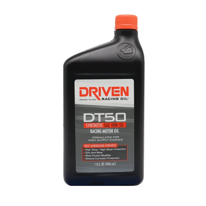 Driven Racing Oil DT50 Synthetic SAE 10W-50 Racing Motor Oil, 1 U.S. QT bottle