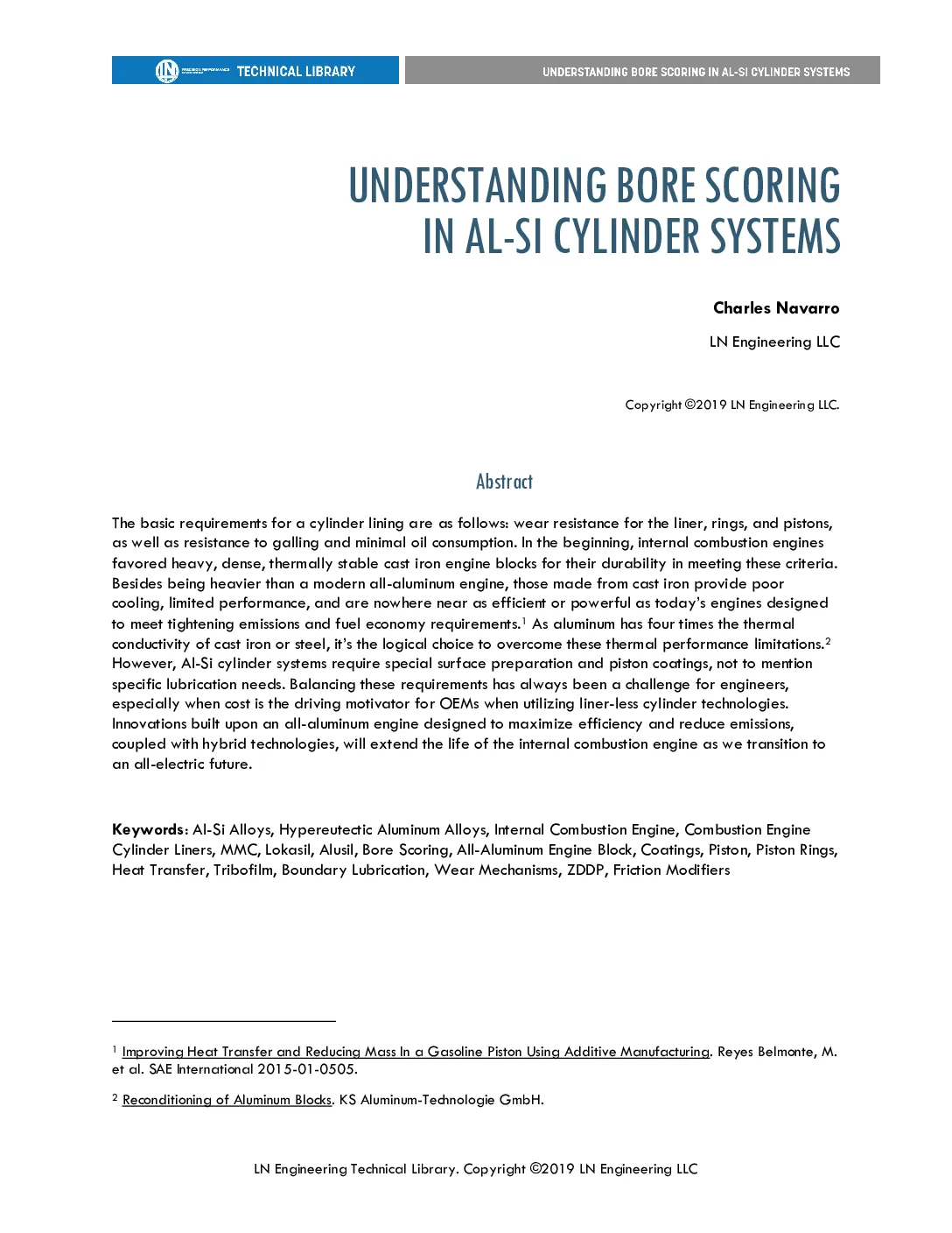 Understanding Bore Scoring in Al-Si Cylinder Systems by Charles Navarro (LIB-0026)