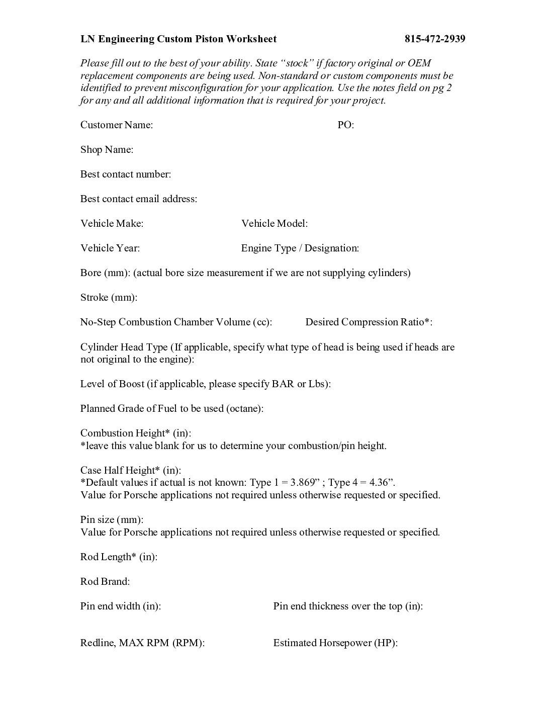 Custom Piston Worksheet (LIB-0038)
